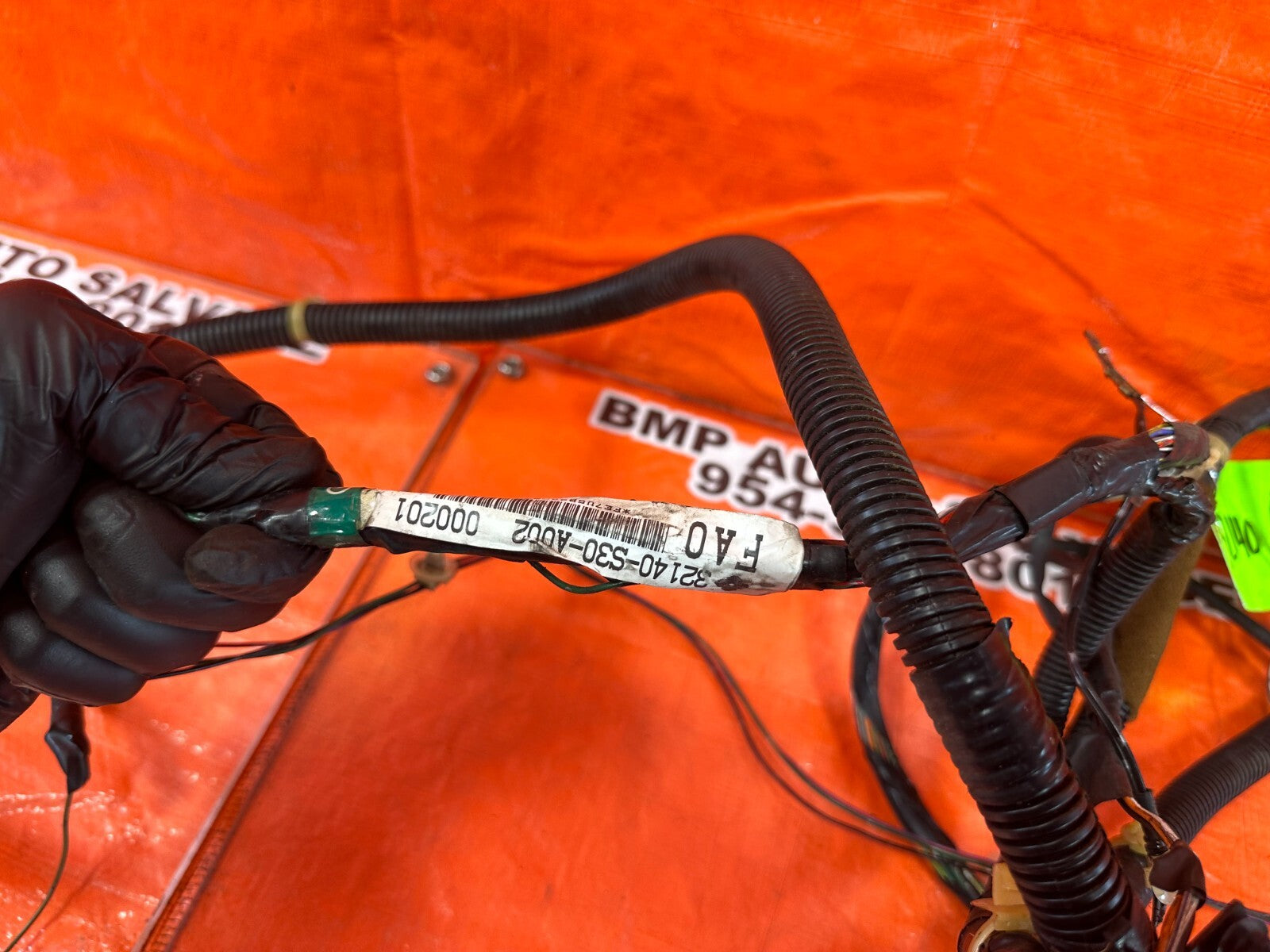 97 98 HONDA PRELUDE   PASSENGER RIGHT INTERIOR WIRE HARNESS WIRING LOOM OEM 25910