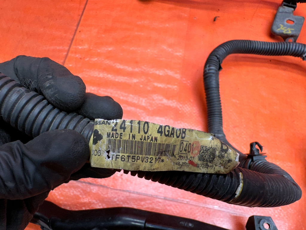 14-15 INFINITI Q50 3.7L VQ37VHR ALTERNATOR STARTER BATTERY CHARGE HARNESS #3458