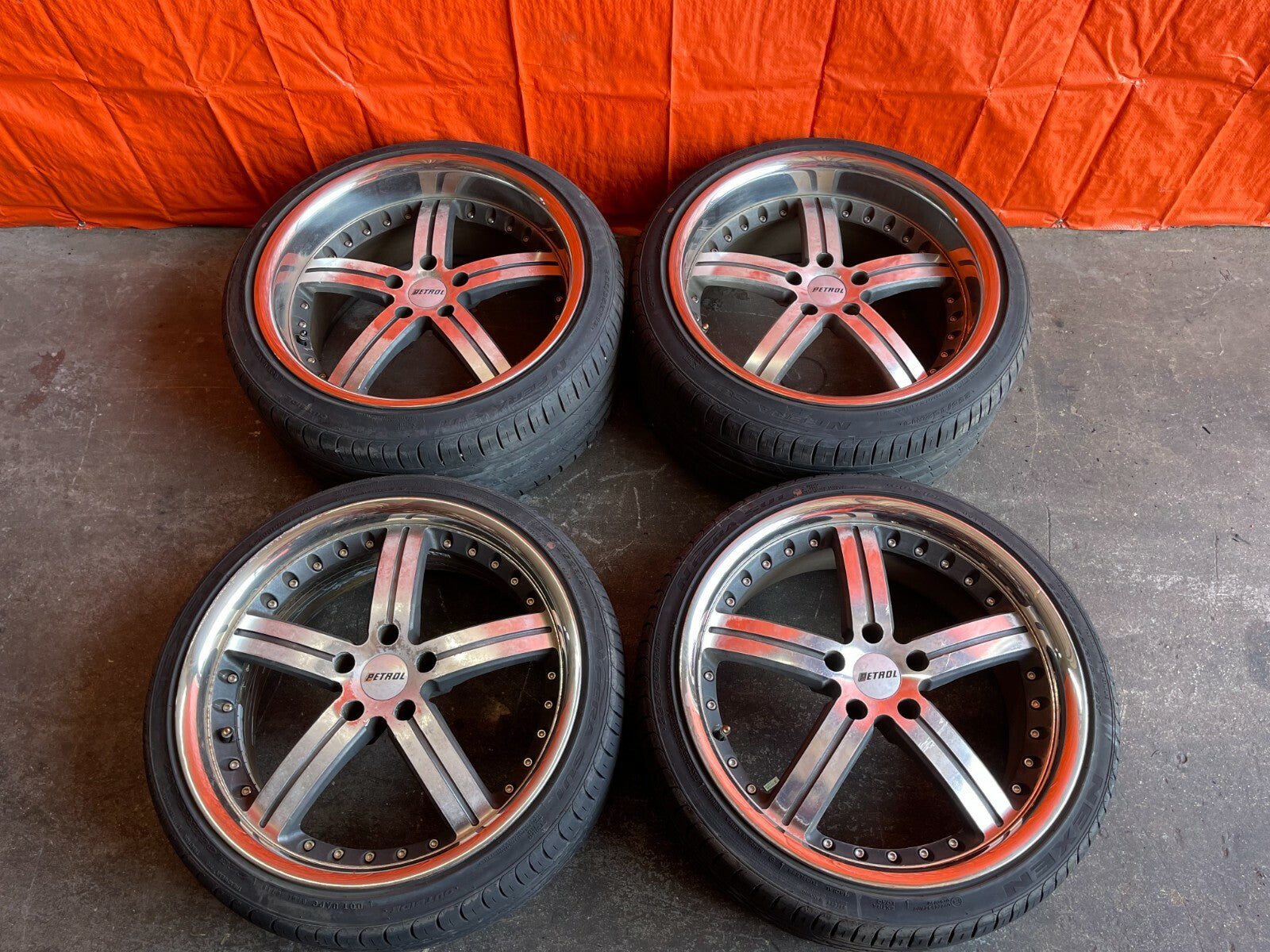 PETROL BRAND WHEELS   THROTTLE MODEL   5x114.3   19x8 +20 F   19x9.5 +40 R   #640