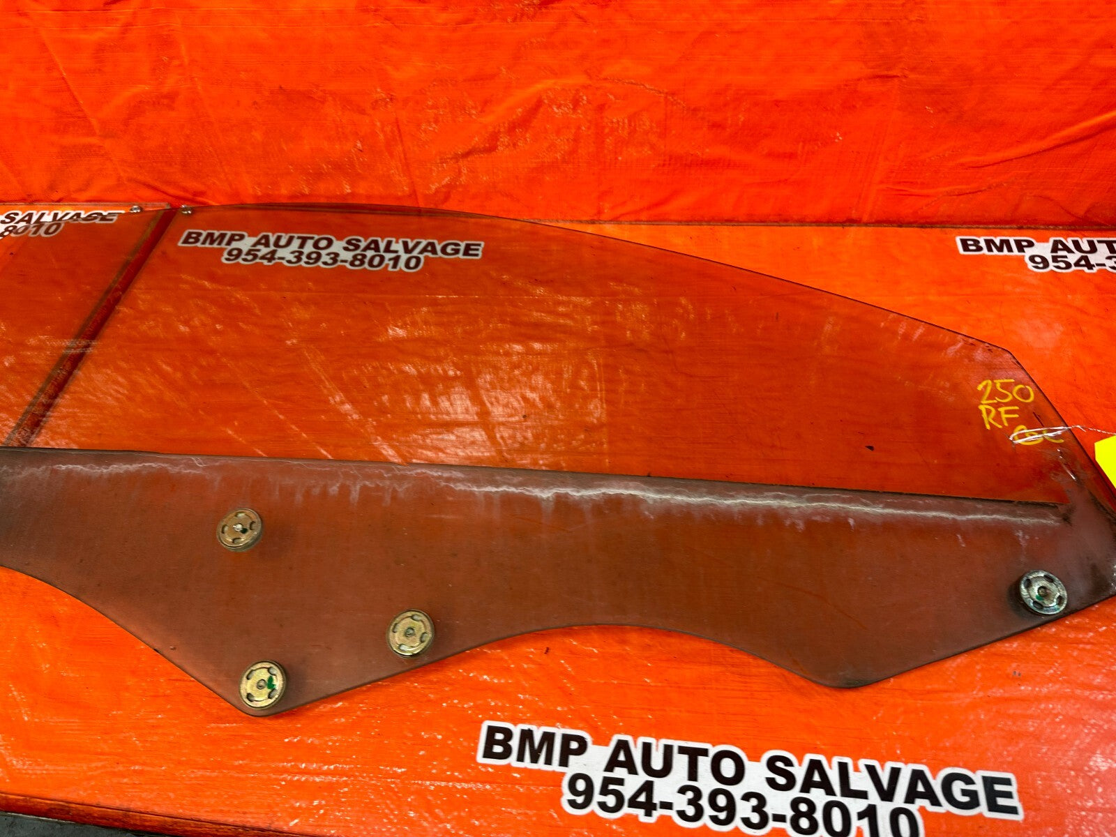 00 05 TOYOTA CELICA   PASSENGER RIGHT FRONT   DOOR GLASS WINDOW   OEM #2507