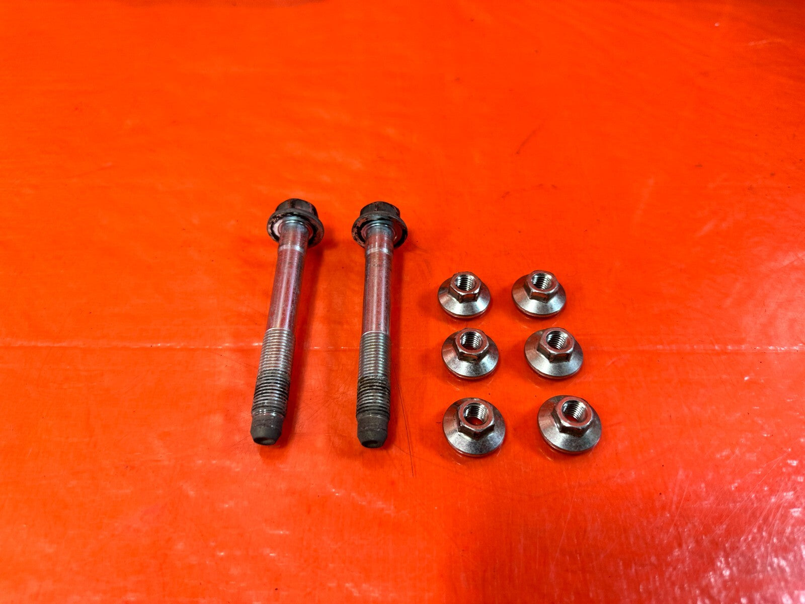 14 20 INFINITI Q50   REAR SHOCK ABSORBER SHOCKS BOLTS HARDWARE   OEM FACTORY 2961