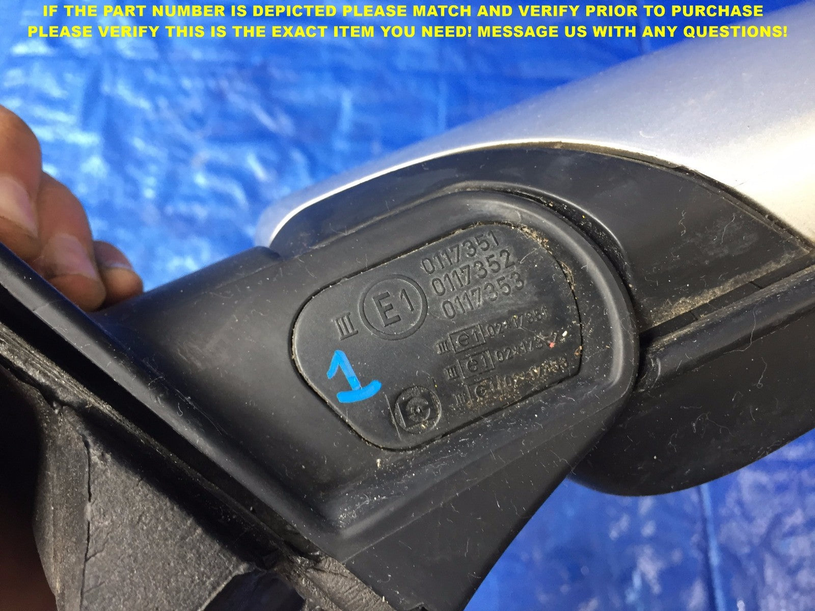 OEM 2000 2001 BMW 325I 328I 330I SEDAN DRIVER LEFT SIDE VIEW MIRROR 17