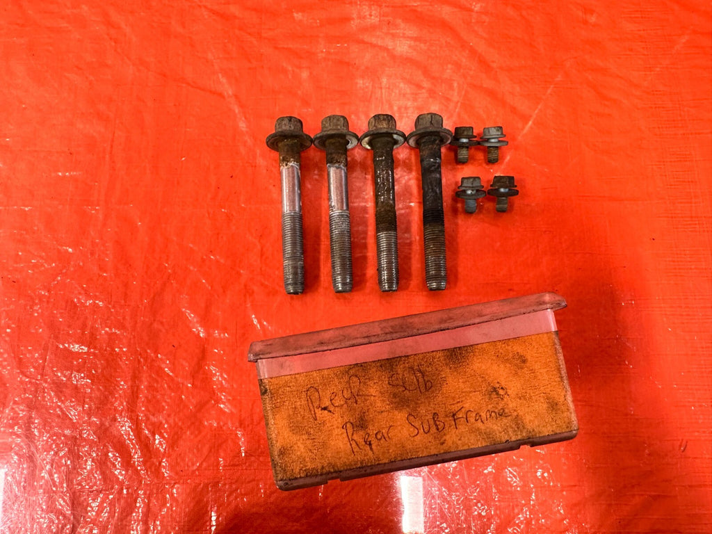 09 14 ACURA TSX   REAR SUBFRAME CROSSMEMBER CARRIER BOLTS   OEM FACTORY #2790