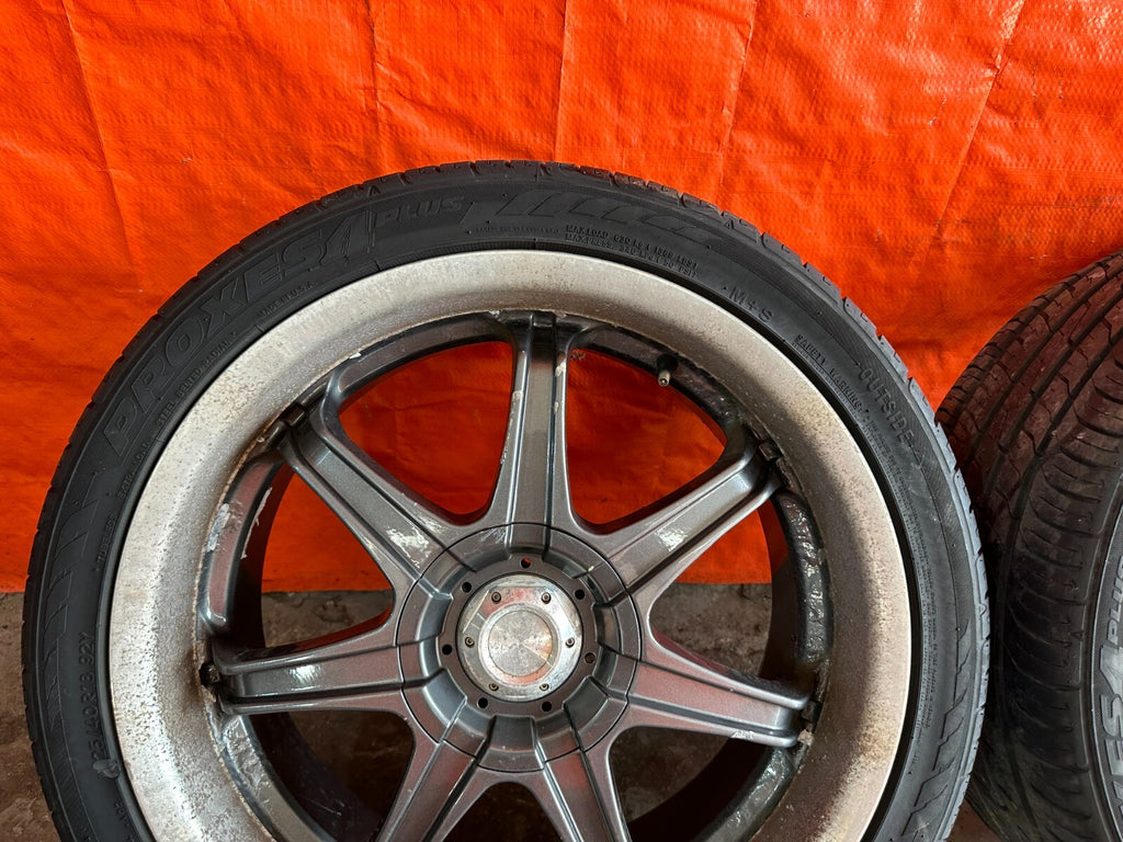97 01 HONDA PRELUDE   UNKNOWN BRAND   7 SPOKE   18 INCH WHEELS W/ TIRES   #21011