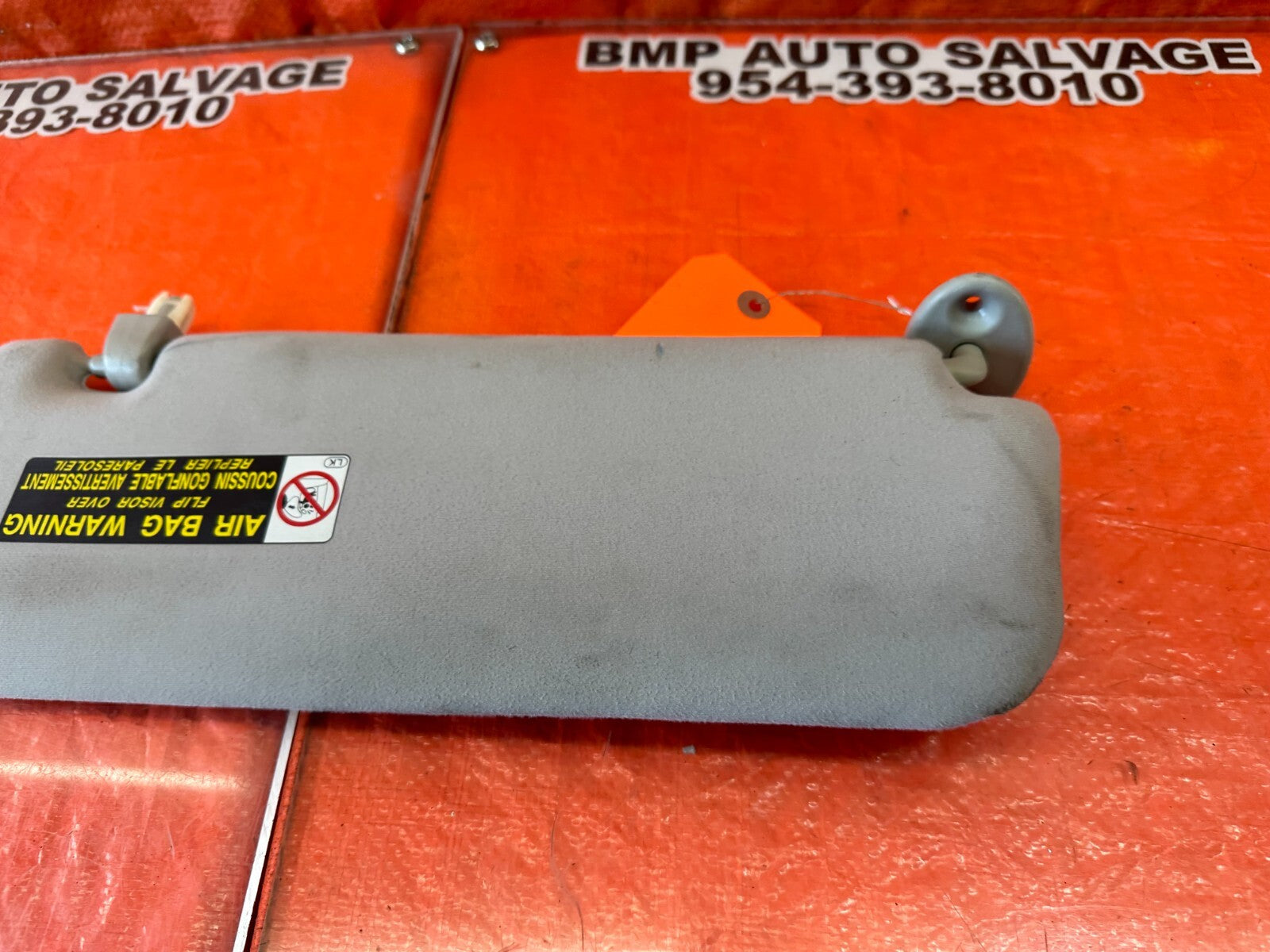 07 09 LEXUS ES350   DRIVER LEFT SUN VISOR   LIGHT GRAY   OEM FACTORY #2445