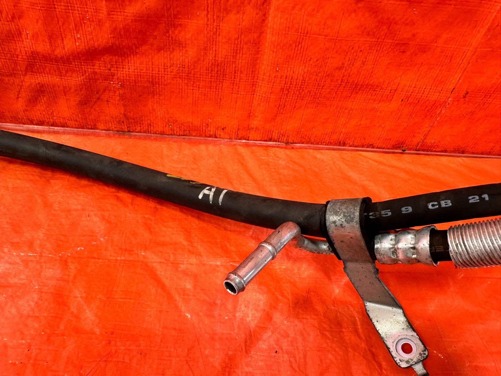 08 14 SUBARU IMPREZA WRX STI   EJ257 HIGH PRESSURE POWER STEERING HOSE LINE PIPE7