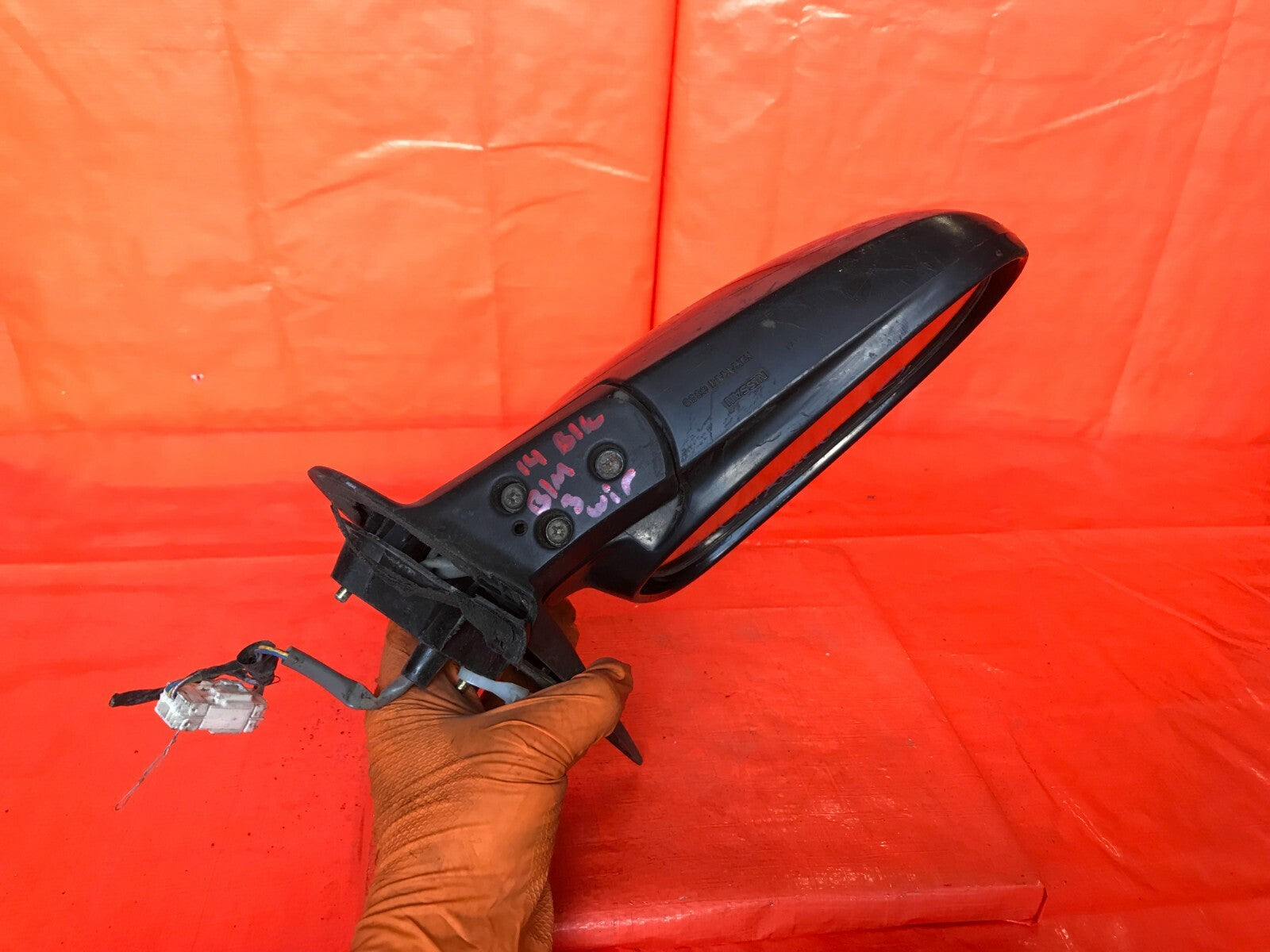 OEM 2001 2002 2003 NISSAN MAXIMA DRIVER LEFT SIDE VIEW MIRROR   BLACK   3 WIRE7