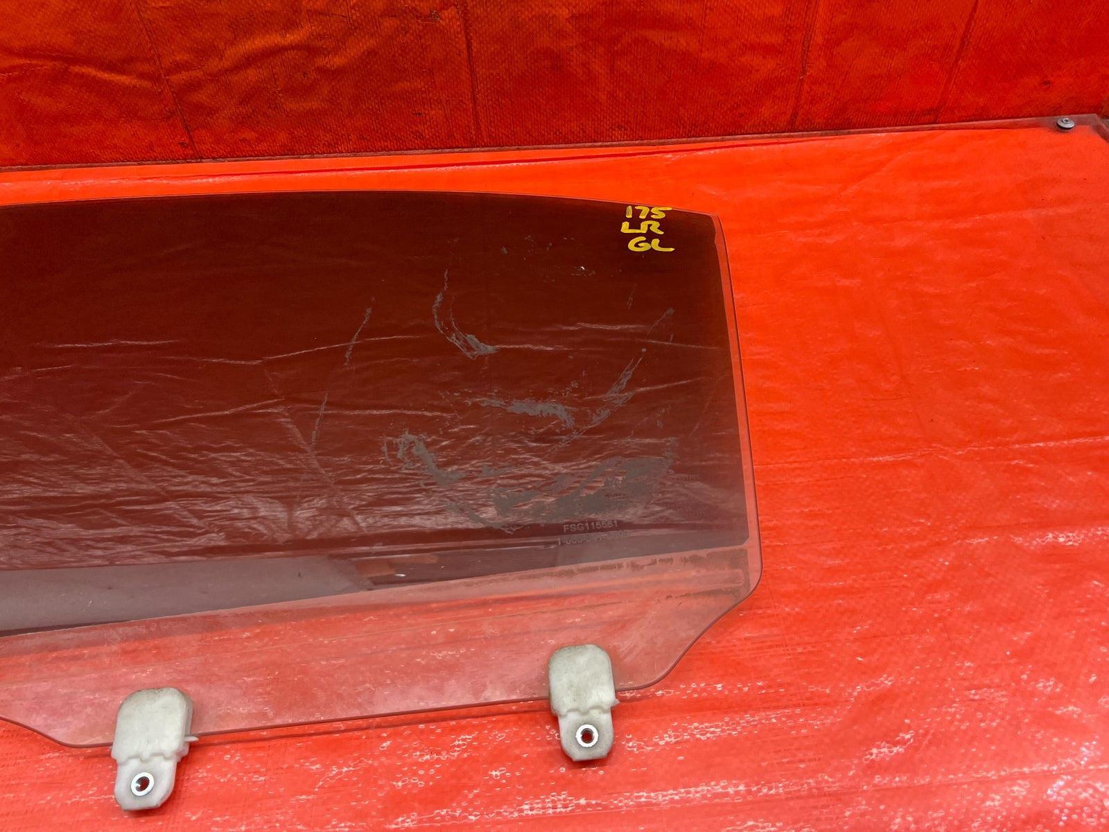 08 15 LANCER EVOLUTION X EVO 10   DOOR GLASS WINDOW   DRIVER LEFT REAR   OEM 1755