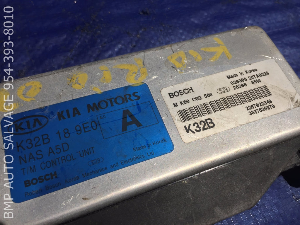 OEM 2001 KIA RIO TCU K32B 18 9E0 TRANSMISSION CONTROL MODULE TCM #1112 #E5Y71