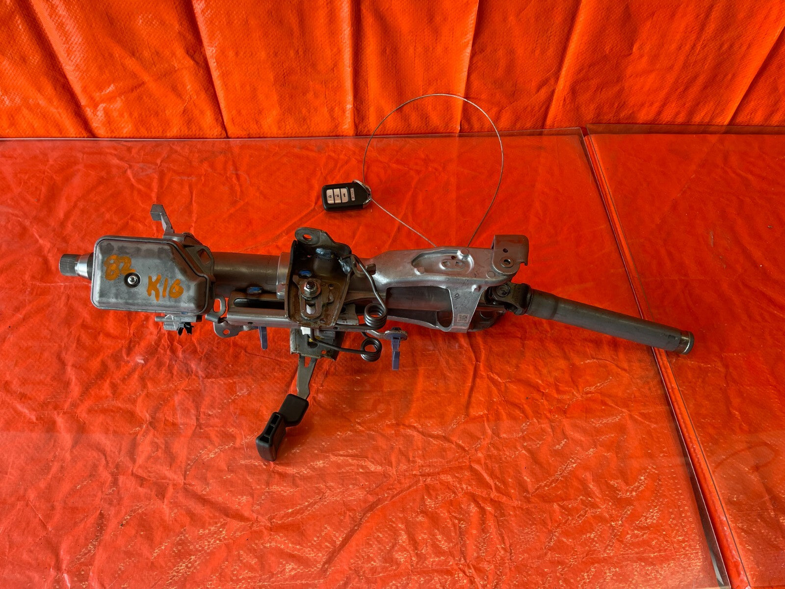 17 20 HONDA CIVIC   SI MODEL   STEERING COLUMN W/ STEERING LOCK AND KEY FOB #820