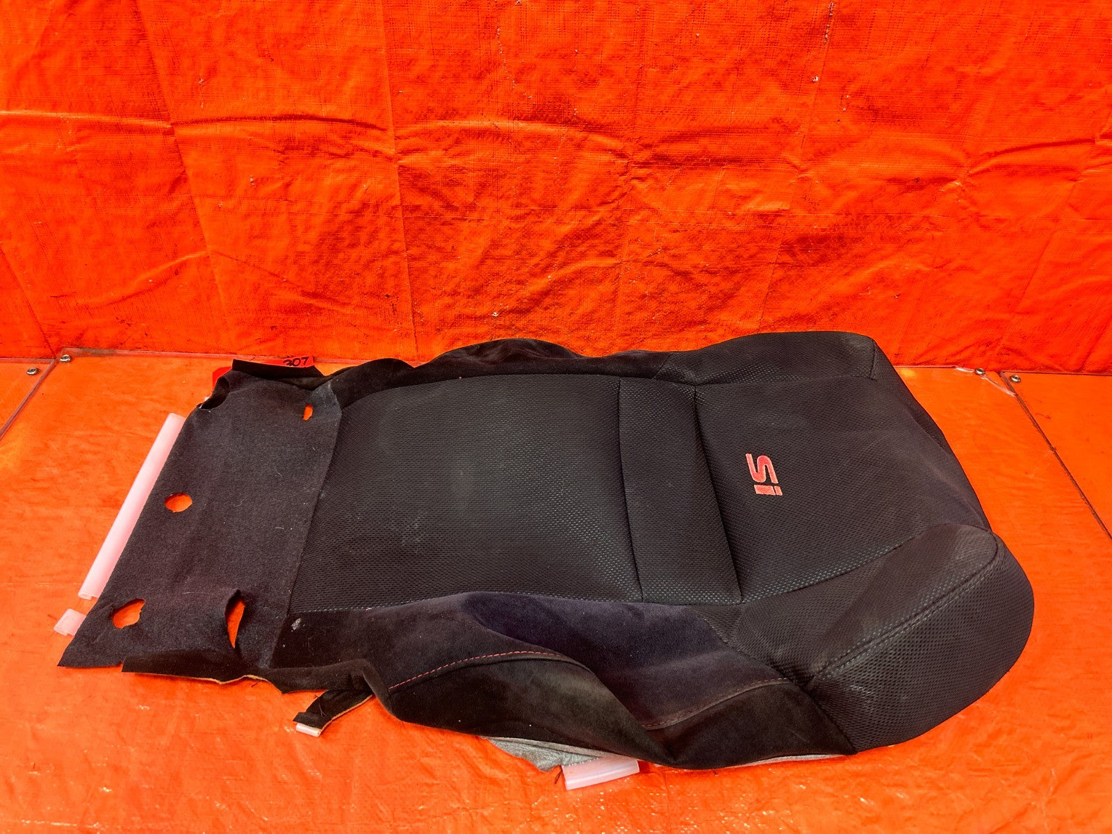 06 11 HONDA CIVIC SI RIGHT FRONT UPPER SEAT SKIN CLOTH FABRIC COVER OEM #3074