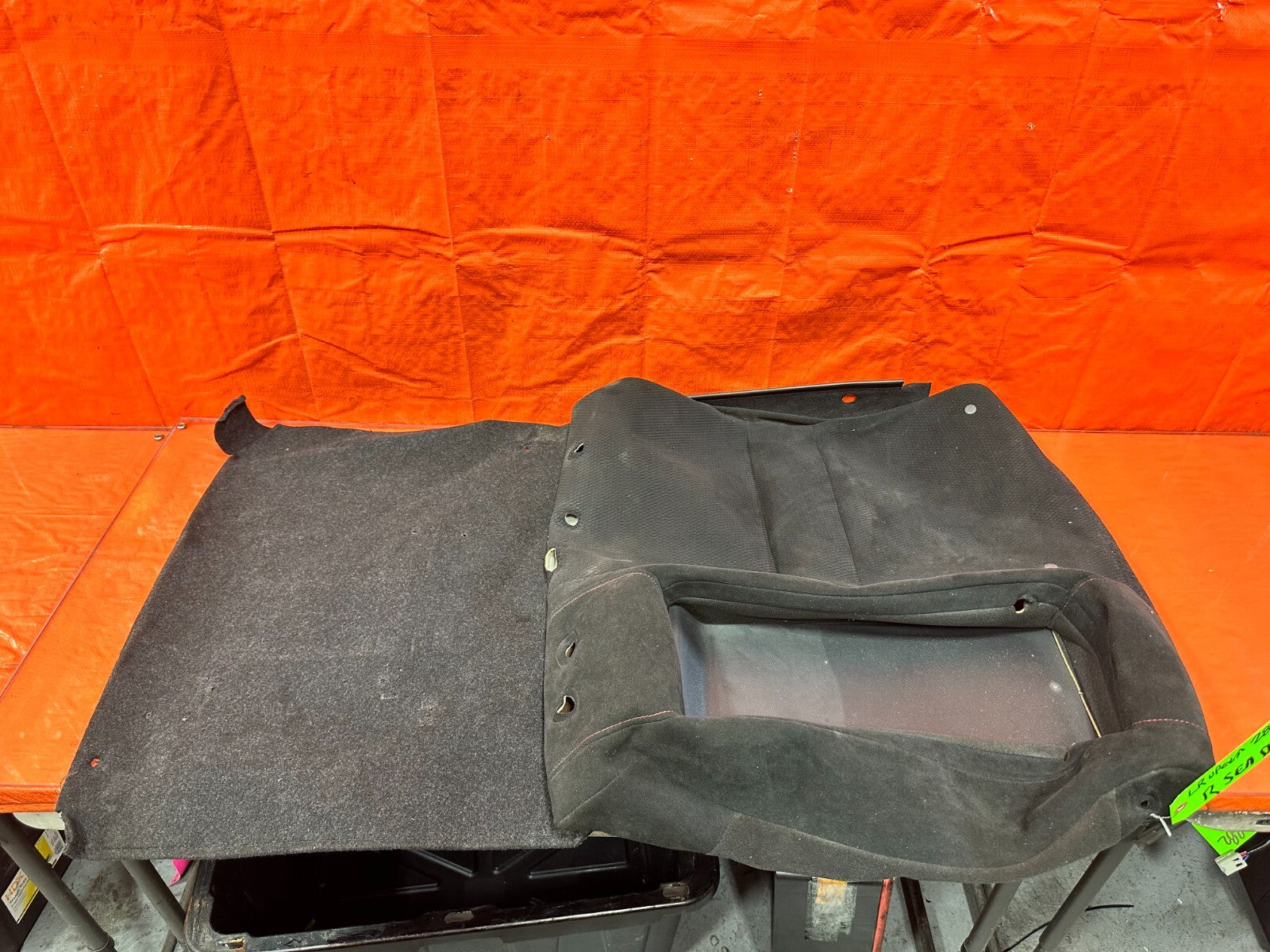 07 08 HONDA CIVIC SI SEDAN   LEFT REAR UPPER SEAT SKIN COVER FABRIC CLOTH   28210