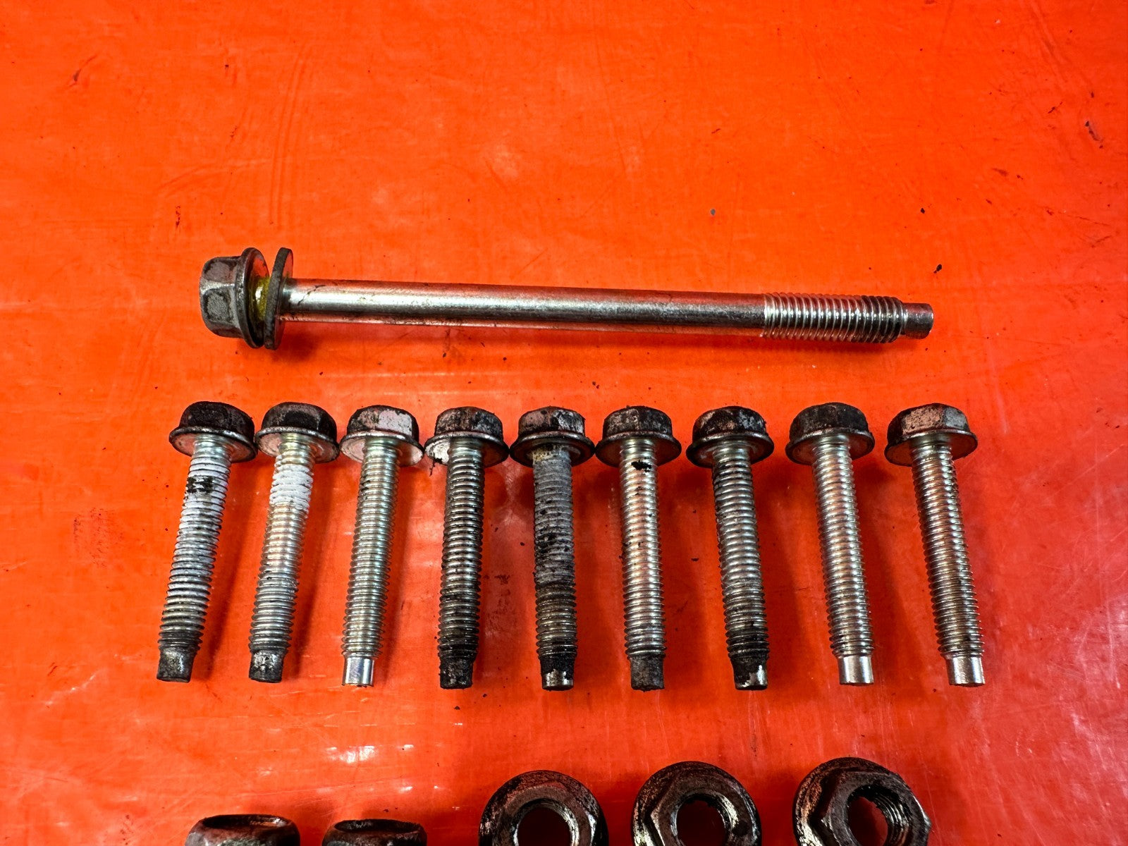 07 11 MAZDA RX8 RX 8   13B MSPINTAKE MANIFOLD BOLTS NUTS   OEM FACTORY #3032