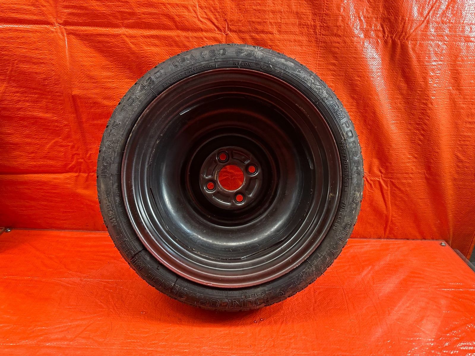 02 03 HONDA CIVIC SI EP3   4x100 EMERGENCY SPARE BACK UP TIRE WHEEL RIM OEM #2137