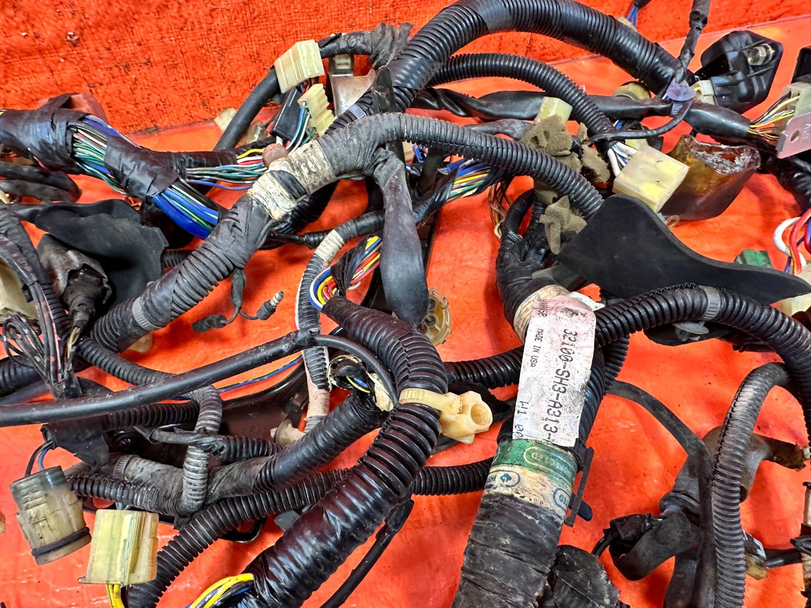 90 91 HONDA CIVIC HATCHBACK INTERIOR FIREWALL CABIN WIRING WIRE HARNESS OEM 32510