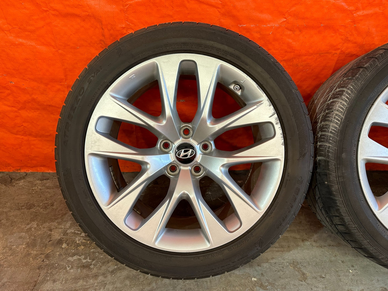 10 16 HYUNDAI GENESIS COUPE   18 INCH FACTORY WHEELS W/ TIRES   OEM OE RIMS #21913