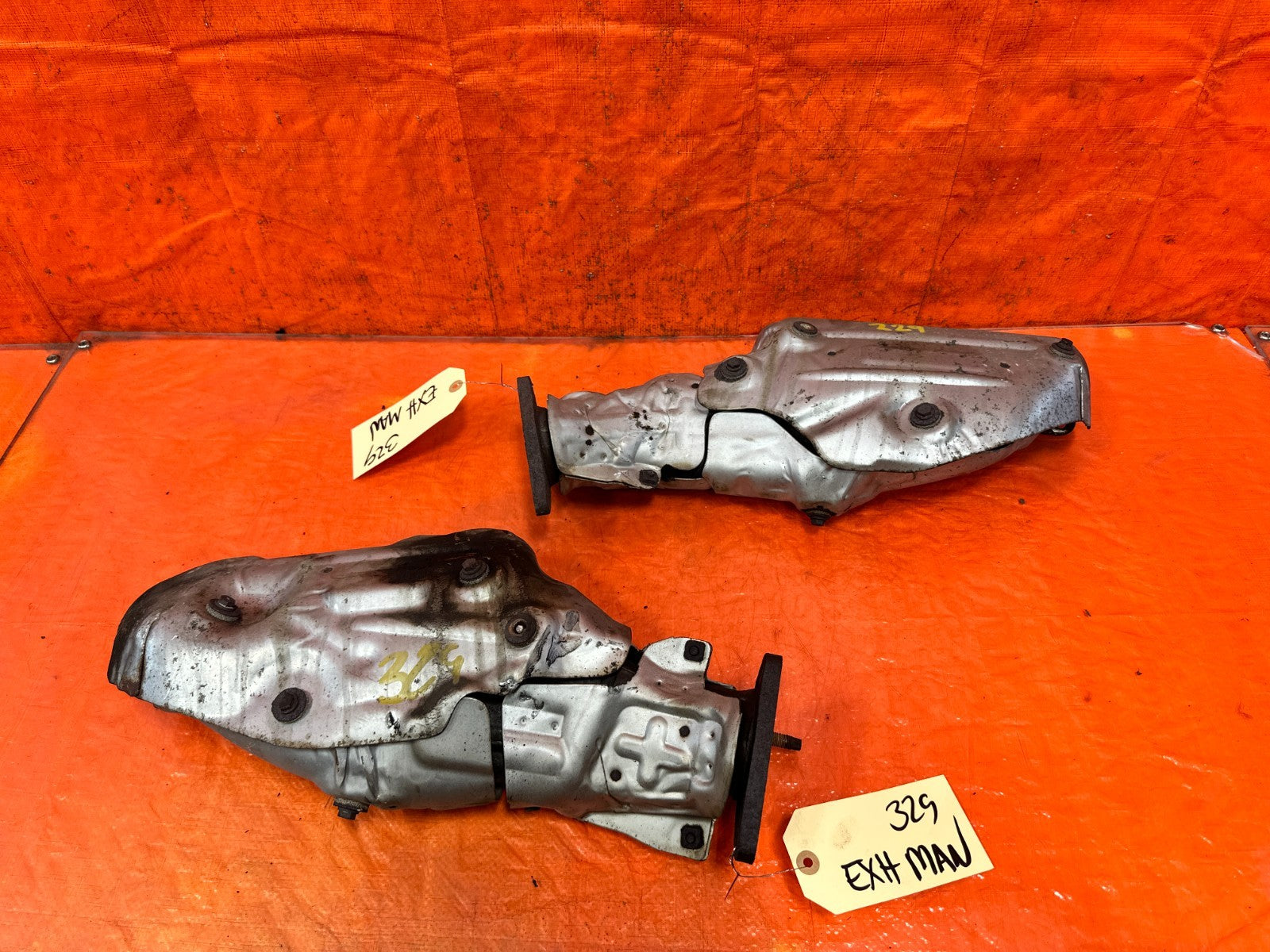08 15 INFINITI G37 Q60 3.7L EXHAUST MANIFOLDS HEADERS LEFT RIGHT SET #3299