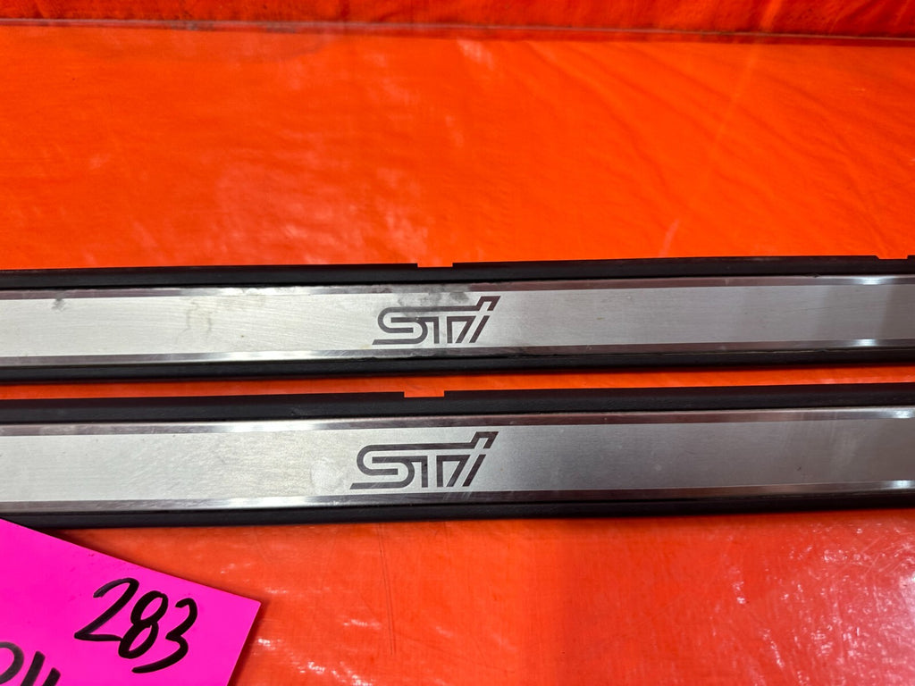08 14 SUBARU IMPREZA WRX & STI WAGON   LEFT AND RIGHT FLOOR PILLARS SCUFF PLATE5