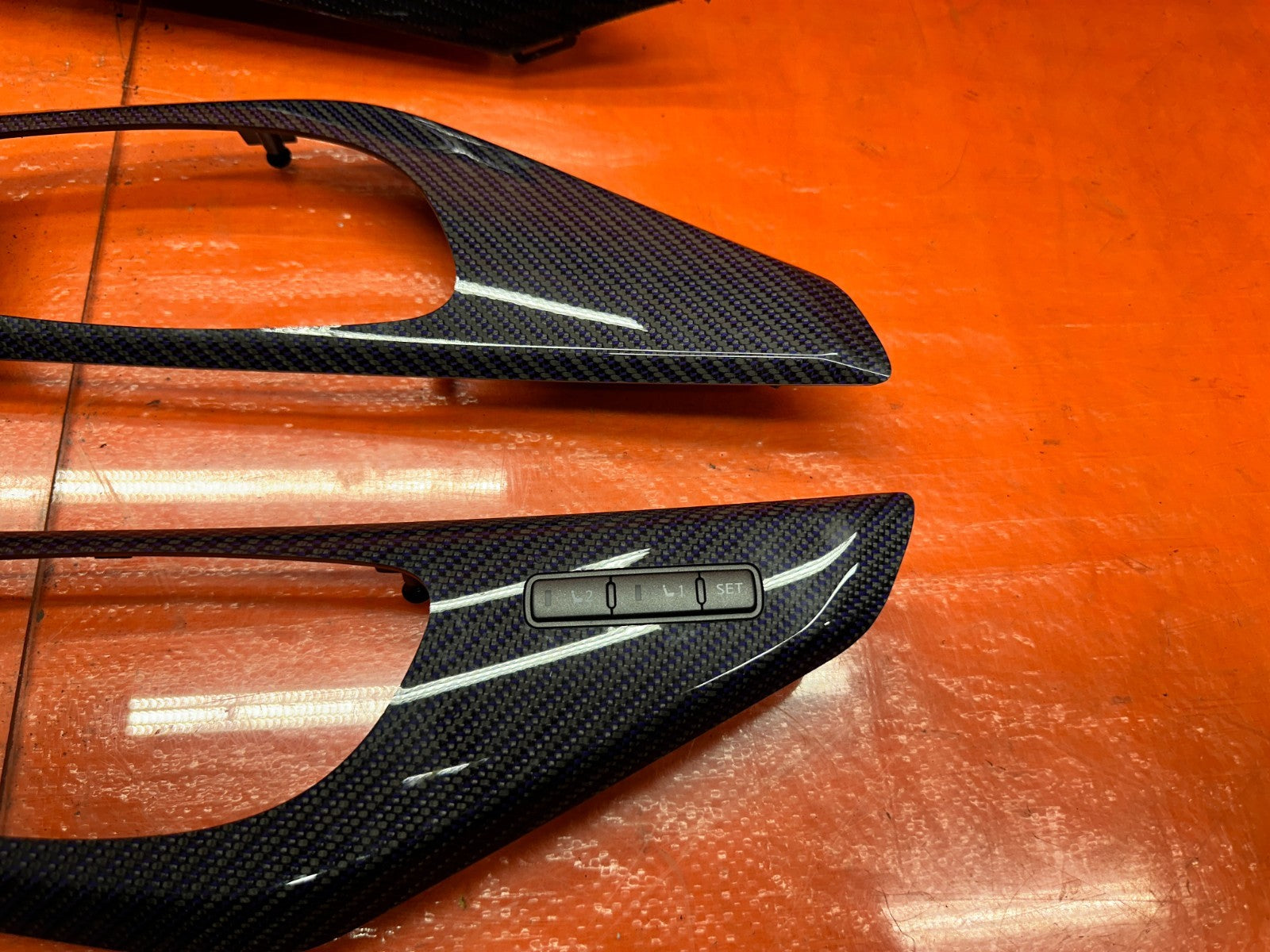 16 23 INFINITI Q60 BLUE CARBON FIBER INTERIOR TRIM DASH KIT OEM FACTORY4