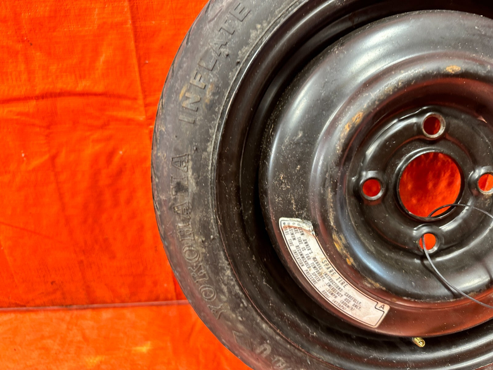 92 00 HONDA CIVIC   4x100   EMERGENCY / BACK UP / SPARE TIRE   OEM FACTORY 2954