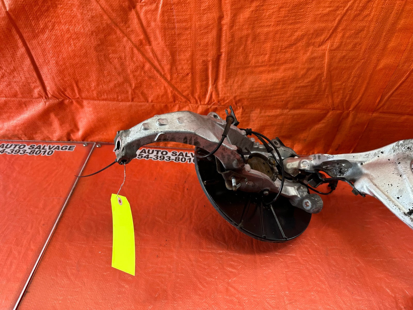 08 15 INFINITI G37 COUPE S RWD LEFT FRONT SPINDLE W/ LOWER CONTROL ARM OEM #2457