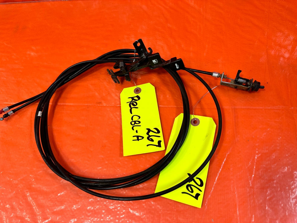 90 97 MAZDA MX 5 MIATA   TRUNK & GASOLINE GAS FUEL RELEASE CABLE WIRE   OEM 2677