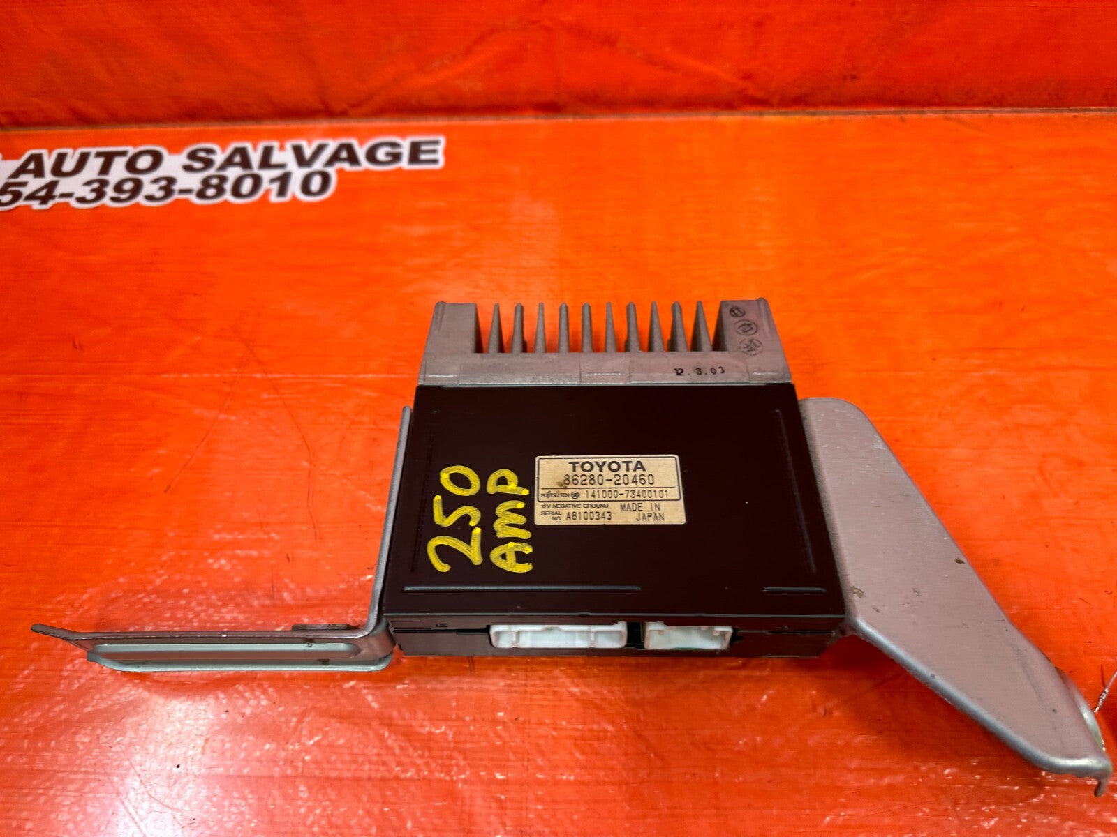 00 02 TOYOTA CELICA   AUDIO AMPLIFIER AMP   OEM FACTORY #2505