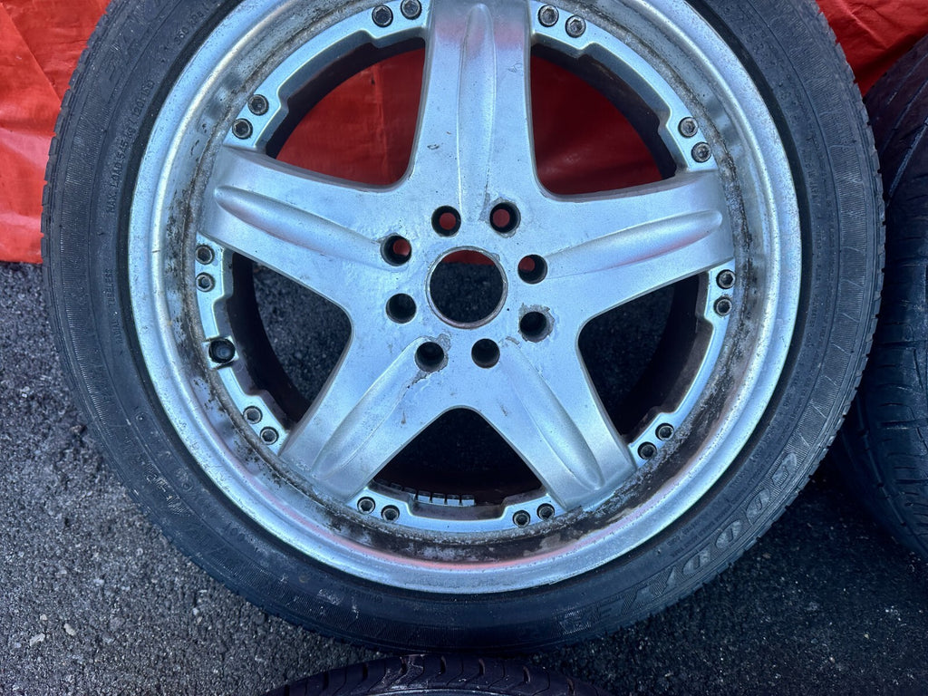 92 96 HONDA PRELUDE   5 SPOKE WHEELS AND TIRES   17 INCH   #27312