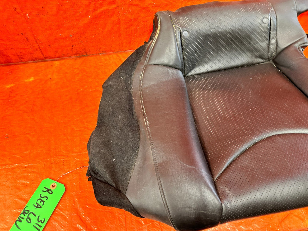 08 09 INFINITI G37 COUPE SPORT REAR LOWER SEAT BLACK LEATHER COVER SKIN OEM 3118