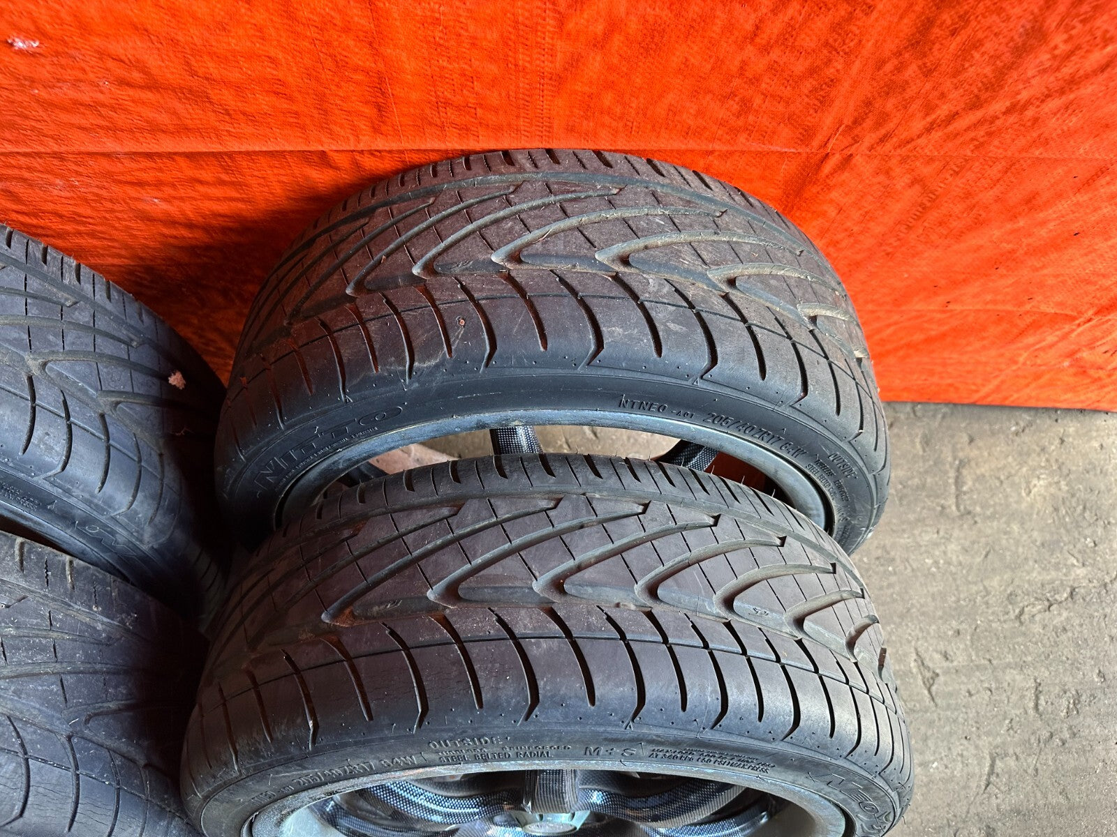88 91 HONDA CRX   4x100   17x7   NEX O NEX 0 RACING WHEELS W/ NITTO TIRES   27719