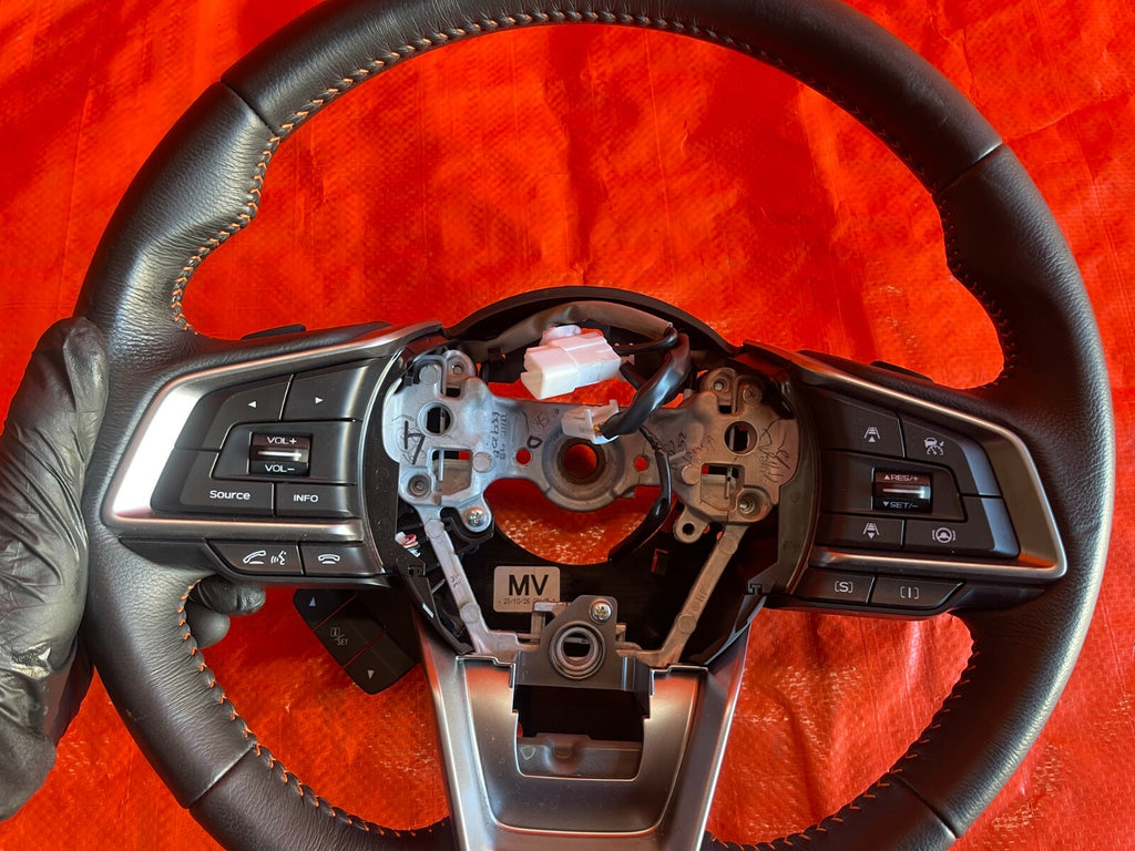 2021 SUBARU CROSSTREK STEERING WHEEL W/ ORANGE STITCHING   PREMIUM MODEL OEM #7210