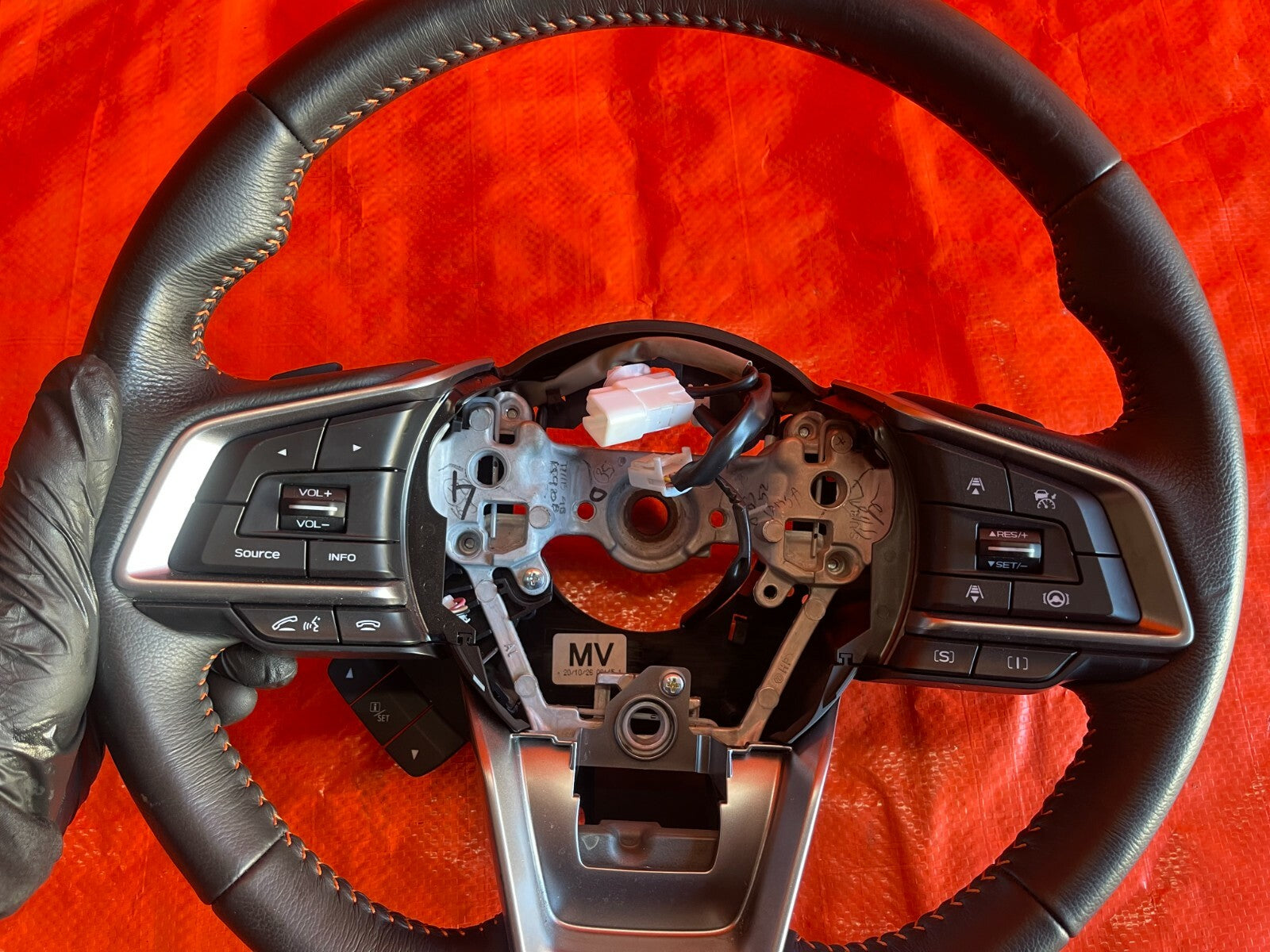 2021 SUBARU CROSSTREK STEERING WHEEL W/ ORANGE STITCHING   PREMIUM MODEL OEM #7210