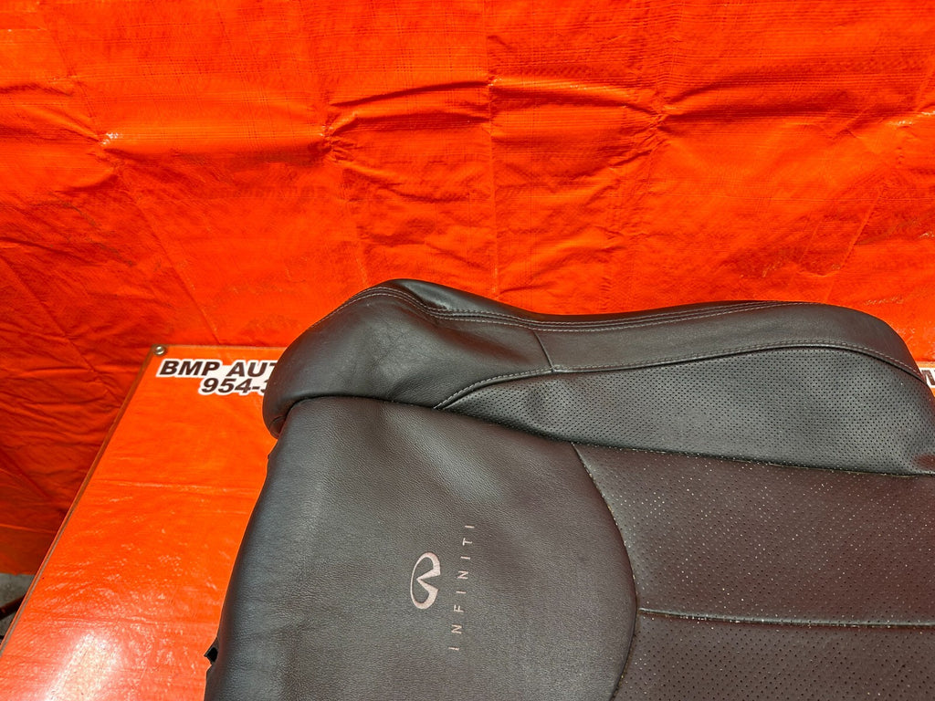 08 09 INFINITI G37 COUPE SPORT PASSENGER RIGHT FRONT UPPER SEAT LEATHER SKIN OEM11