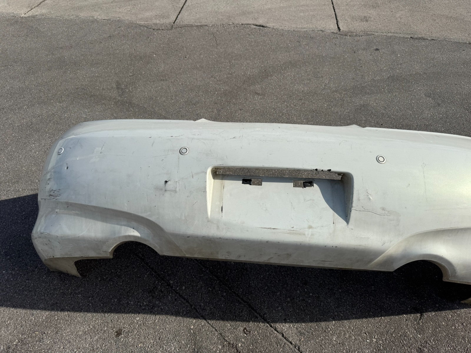 09 15 INFINITI G37 Q60 CONVERTIBLE REAR BUMPER COVER WITH SENSORS OEM #3298