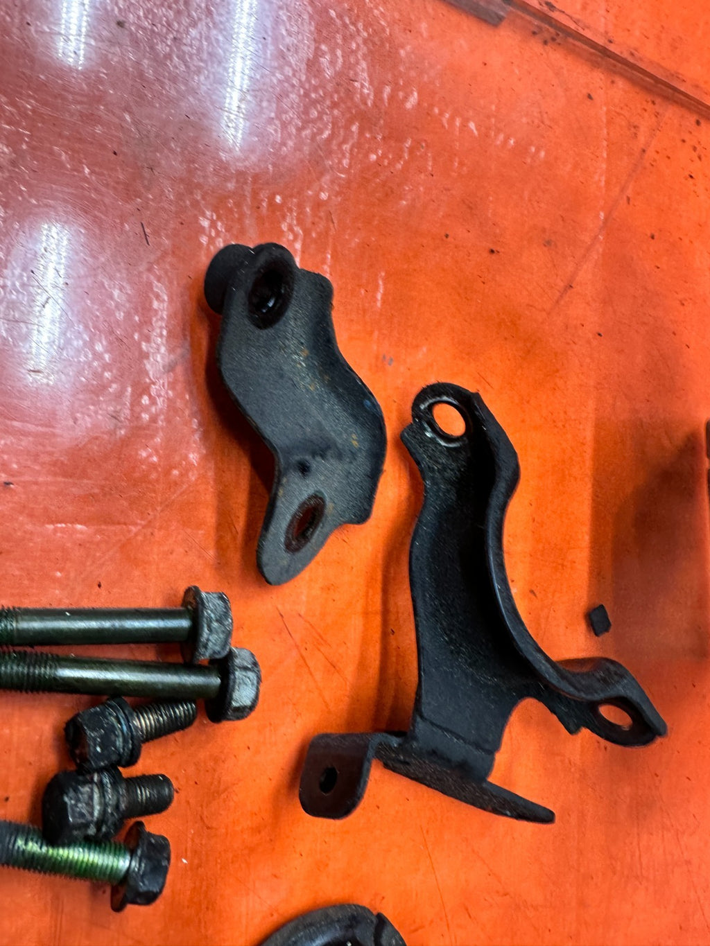 04-08 ACURA TSX 4D 2.4L K24A2 POWER STEERING RACK MOUNT BRACKETS PAIR OEM #3427