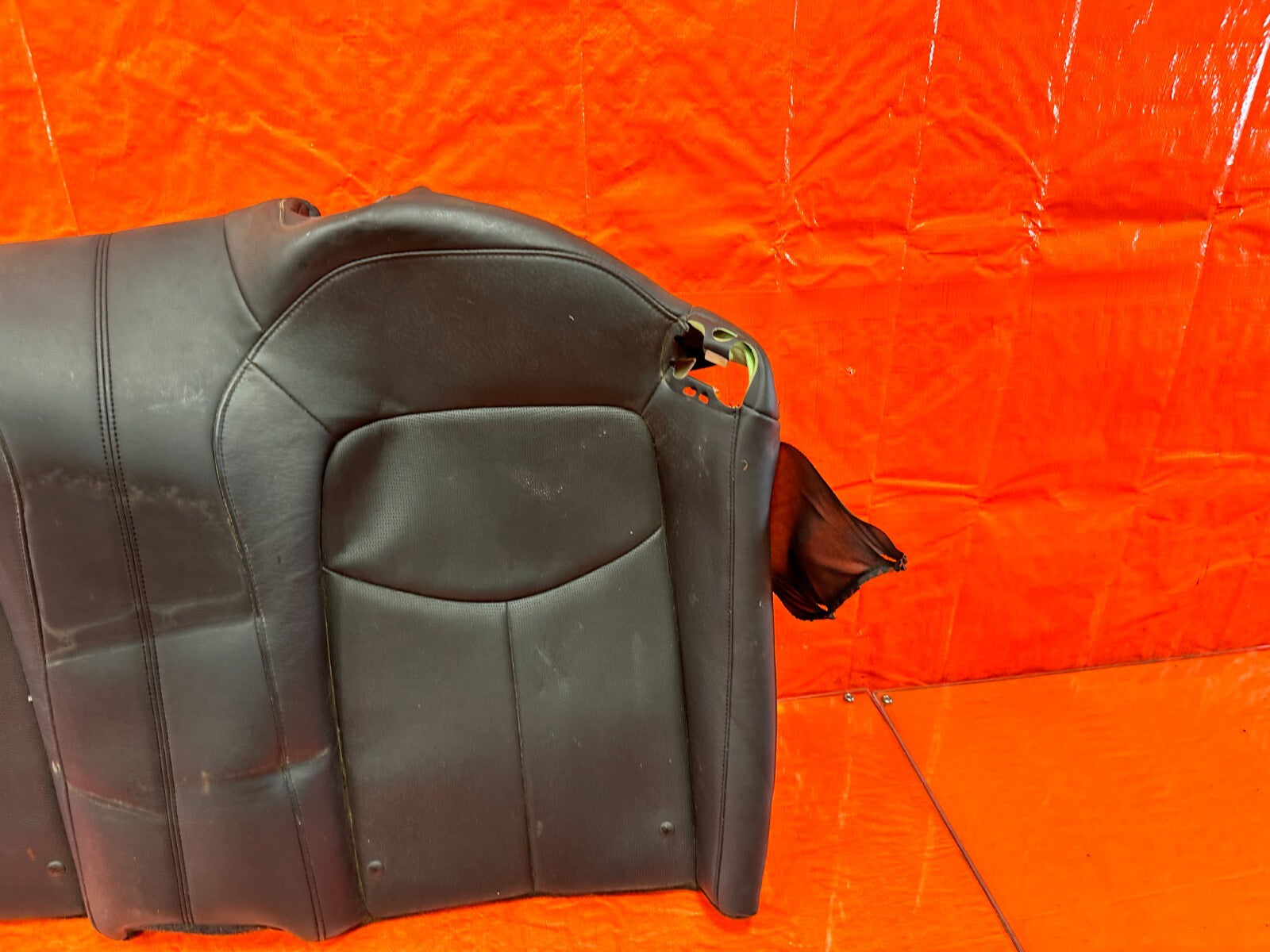 09 15 INFINITI G37 CONVERTIBLE BLACK LEATHER UPPER SEAT LOWER SKIN WRAP OEM 2782