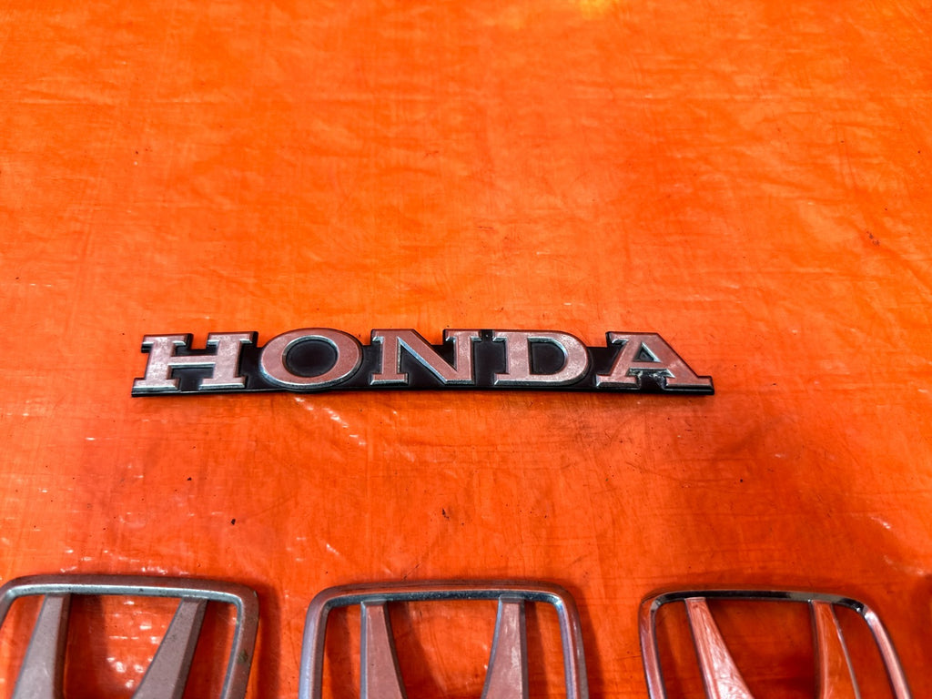 90 91 HONDA CIVIC HATCH  EMBLEM BADGE INSIGNIA SET   OEM #325 FACTORY7