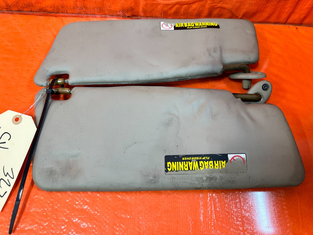 97 01 HONDA PRELUDE   LEFT AND RIGHT SUN VISORS PAIR SET   TAN   OEM #3234