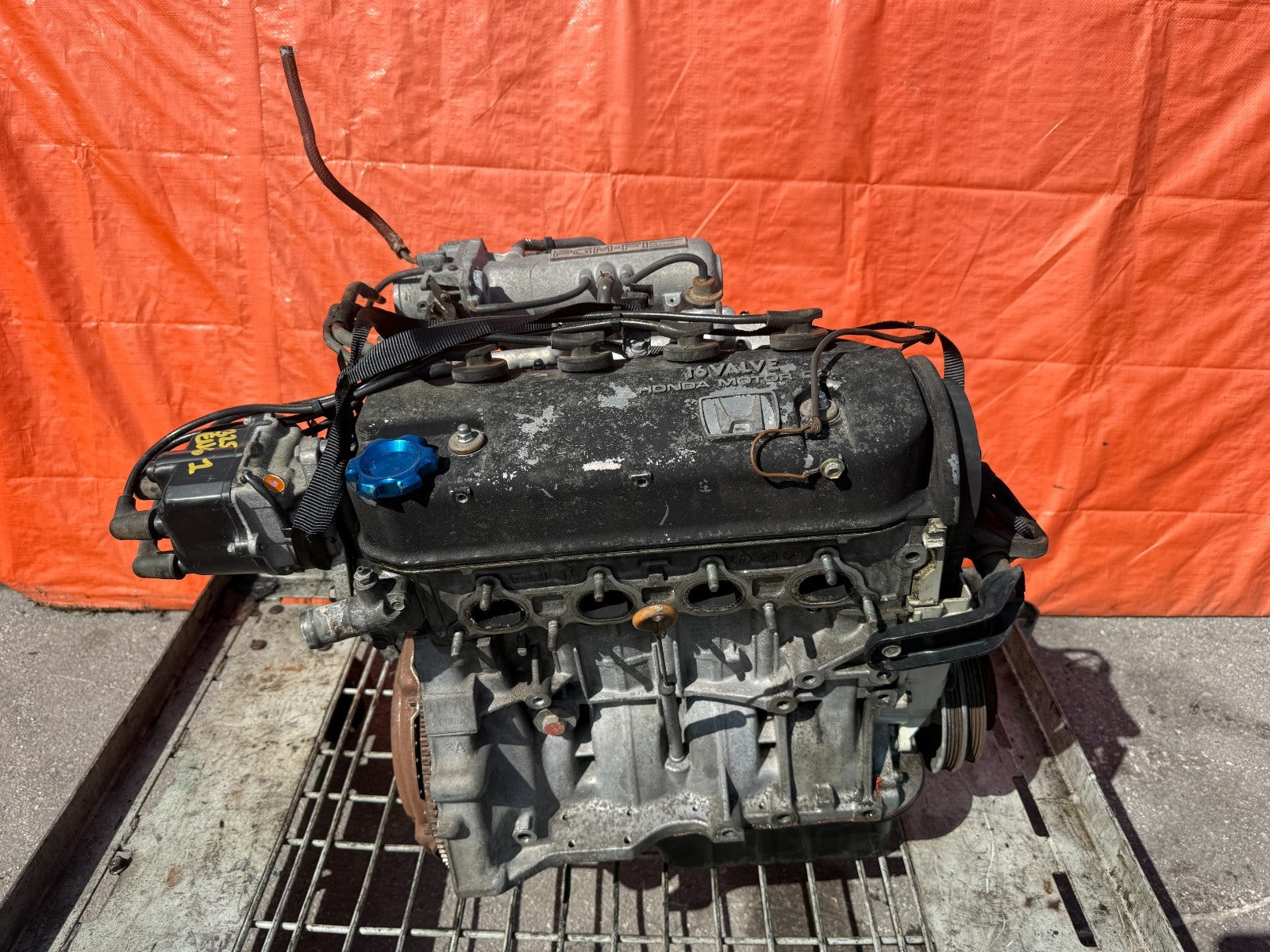 88 91 HONDA CIVIC SI   D16A6 D16A D16   ENGINE MOTOR LONG BLOCK   COMP TEST 18019