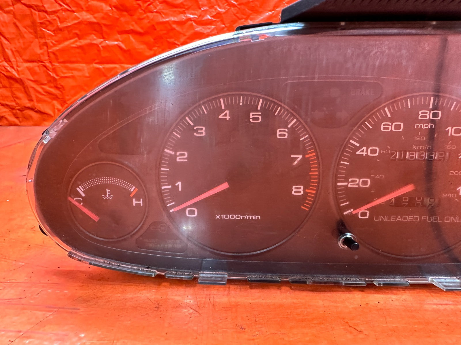 94 01 ACURA INTEGRA 1.8L B18B1 LS MANUAL TRANSMISSION GAUGE CLUSTER OEM #3316