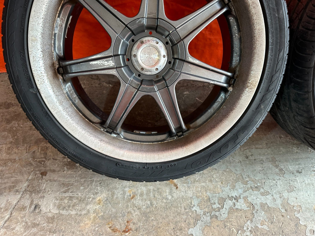 97 01 HONDA PRELUDE   UNKNOWN BRAND   7 SPOKE   18 INCH WHEELS W/ TIRES   #21012