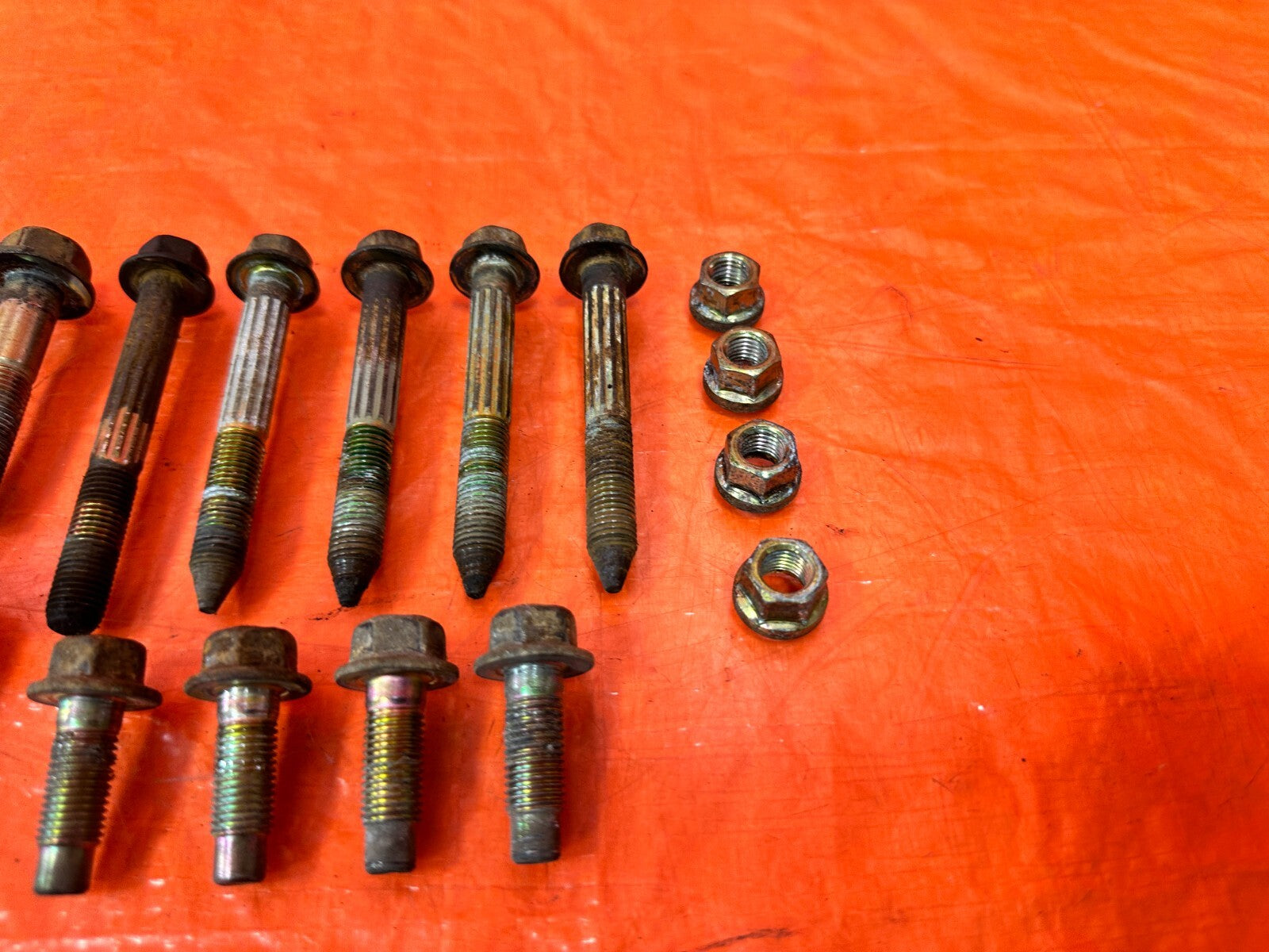 92 00 HONDA CIVIC TRAILING ARM REAR DISC COMPENSATOR ARM BOLTS HARDWARE OEM #2952
