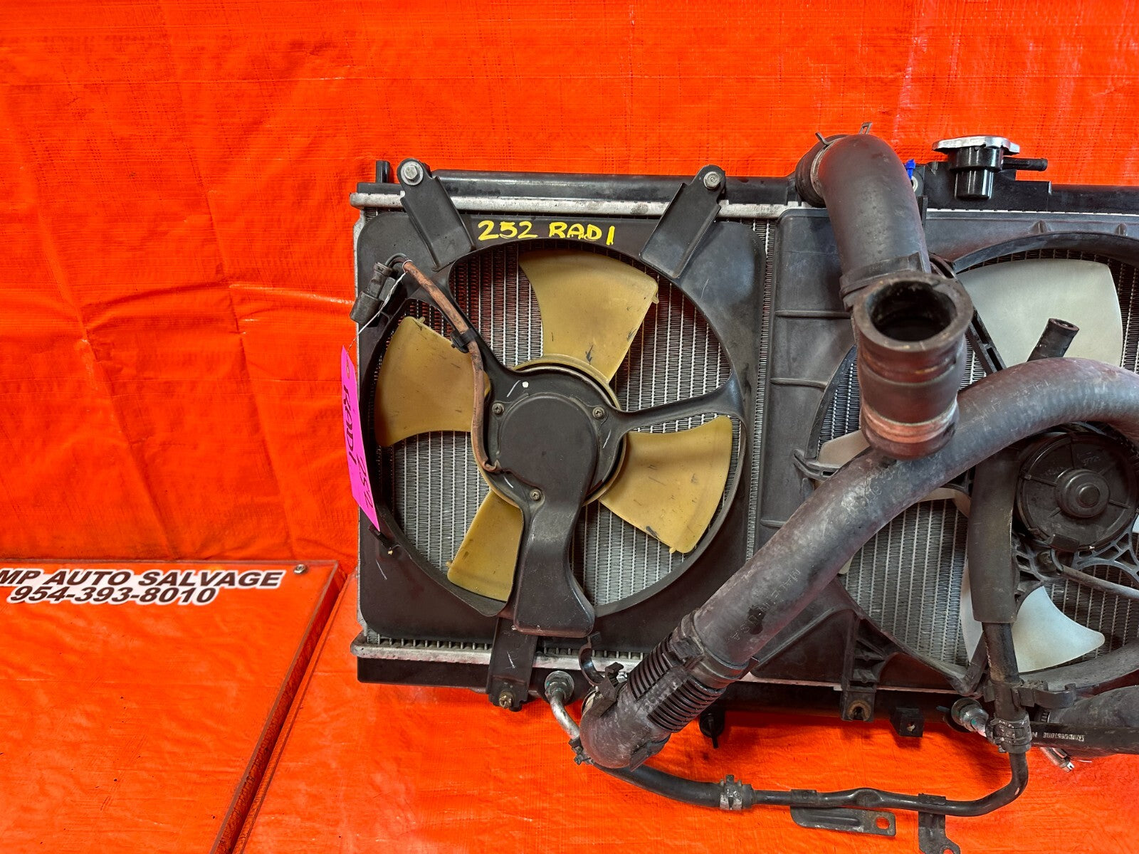 97 98 HONDA PRELUDE BASE   100% COMPLETE RADIATOR SET W/ FANS / HOSES / OEM 2526