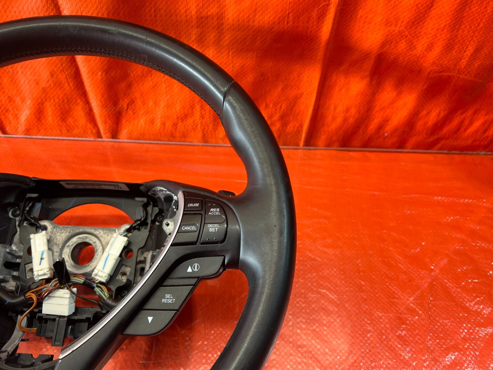 13 15 ACURA RDX   STEERING WHEEL   BLACK LEATHER WRAP   OEM FACTORY #1535