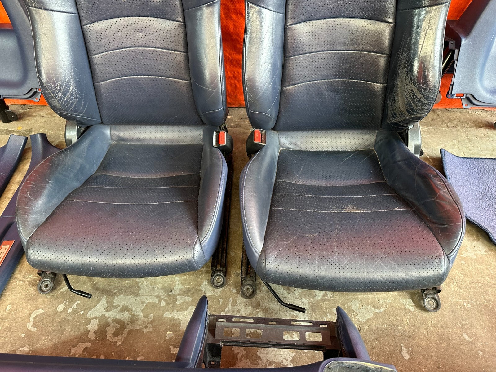 00 09 HONDA S2000   BLUE INTERIOR CONVERSION   SEATS DASH CARPET PLASTICS PANELS17