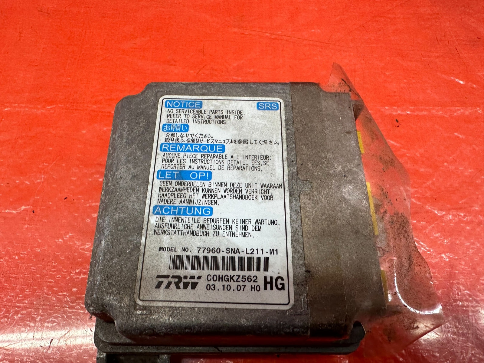 07 11 HONDA CIVIC SI SEDAN   CONTROL MODULE   77960 SNA L23   OEM FACTORY OE 2034