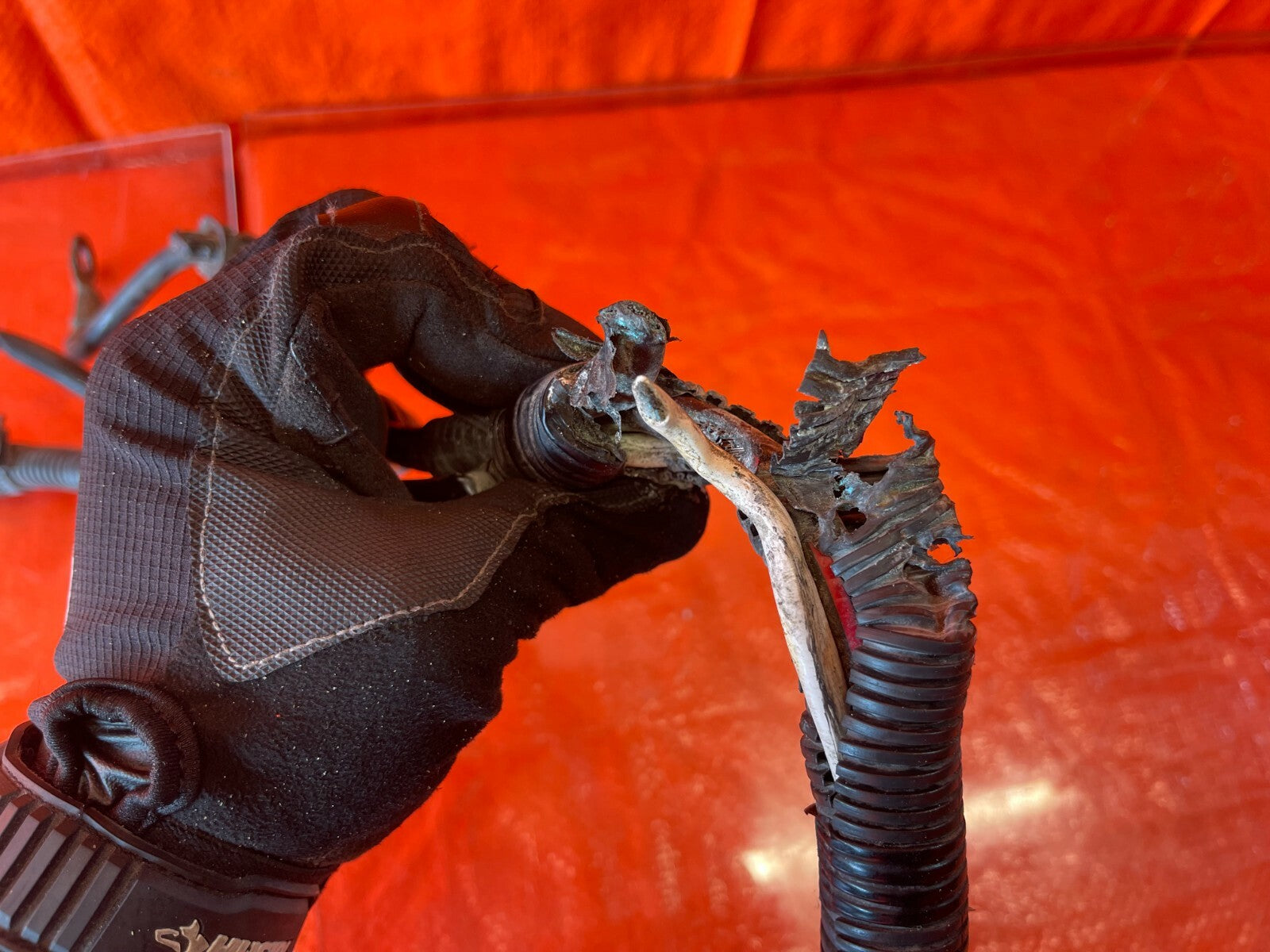 11 15 LANCER EVOLUTION EVO X 10   POSITIVE TERMINAL CHARGE HARNESS     DAMAGE8