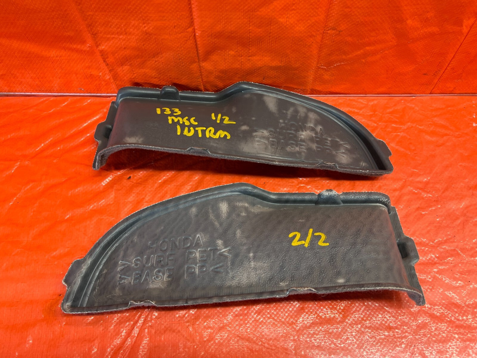 02 06 ACURA   INTERIOR TAIL LIGHT LAMP TRIM COVER LEFT RIGHT  TAN   OEM #13310