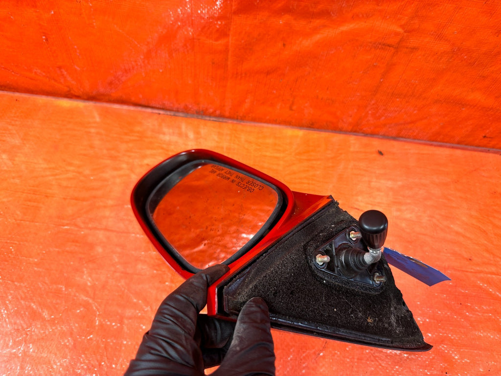 96 00 HONDA CIVIC COUPE   RIGHT   SIDE VIEW MIRROR   NON POWER   RED OEM #3196