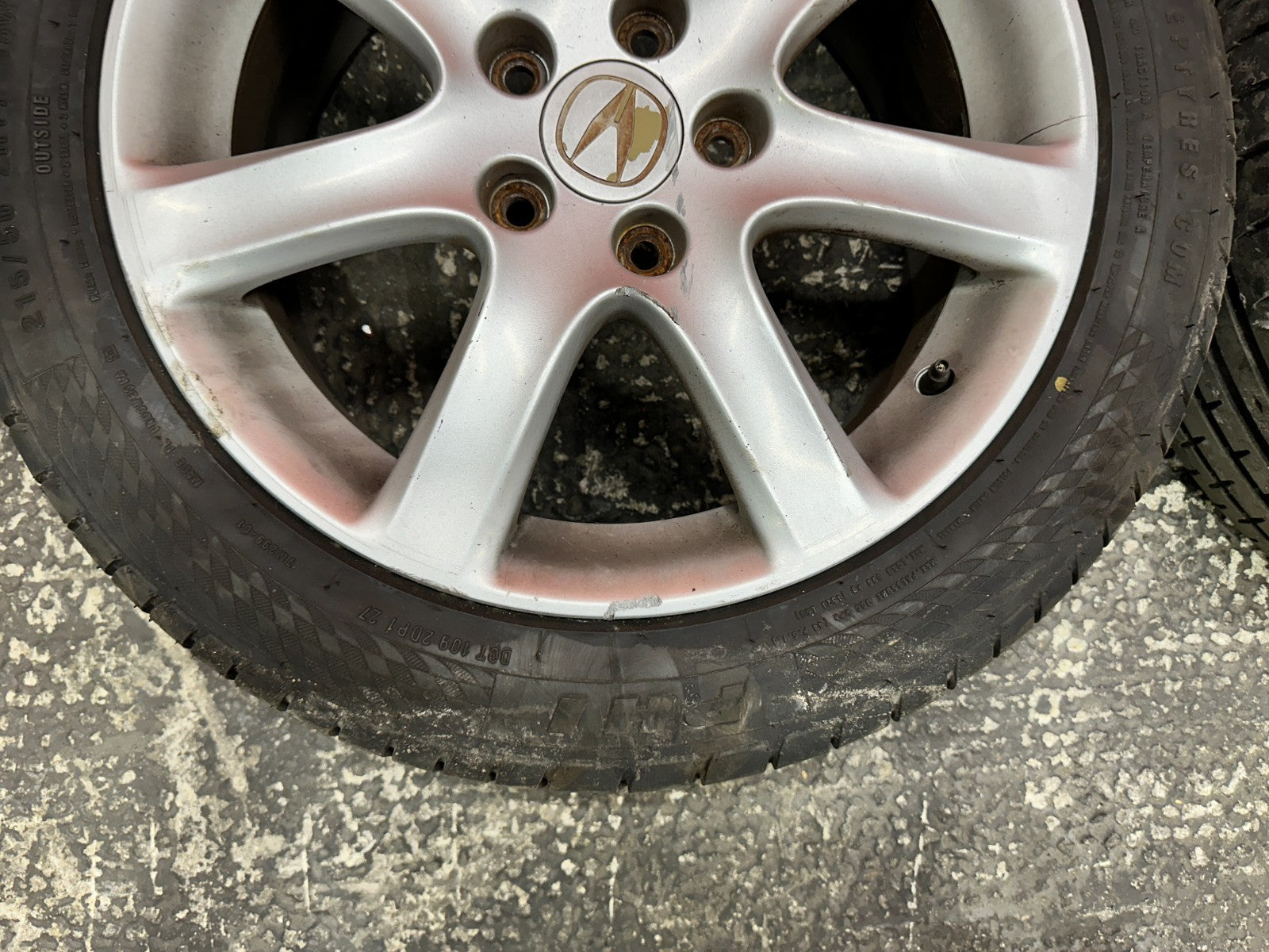 04 08 ACURA TSX 17 INCH WHEELS  W/ GOOD TIRES RIMS ALLOY OEM #33019
